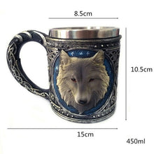 Load image into Gallery viewer, Game Of Thrones Beer Mug Viking Mug Skull Mug Wooden Barrel Retro Mug Stainless Steel Resin Cups Coffee Mug Drinkware Tankard