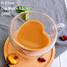 Load image into Gallery viewer, Heat Resistant Double Wall Glass Coffee/Tea Cups And Mugs  Travel Double Coffee Mugs With The Handle Mugs Drinking  Shot Glasses
