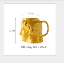 Load image into Gallery viewer, Creative Ceramic Milk Cup Coffee Cup Spain Ancient Greek Apollo David Head Cup Mug Roman Sculpture Cup David Water Cup
