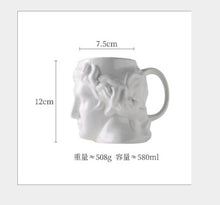 Load image into Gallery viewer, Creative Ceramic Milk Cup Coffee Cup Spain Ancient Greek Apollo David Head Cup Mug Roman Sculpture Cup David Water Cup
