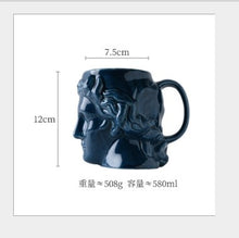 Load image into Gallery viewer, Creative Ceramic Milk Cup Coffee Cup Spain Ancient Greek Apollo David Head Cup Mug Roman Sculpture Cup David Water Cup
