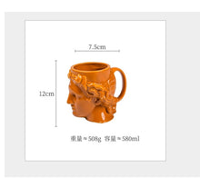 Load image into Gallery viewer, Creative Ceramic Milk Cup Coffee Cup Spain Ancient Greek Apollo David Head Cup Mug Roman Sculpture Cup David Water Cup
