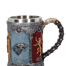 Load image into Gallery viewer, Game Of Thrones Beer Mug Viking Mug Skull Mug Wooden Barrel Retro Mug Stainless Steel Resin Cups Coffee Mug Drinkware Tankard
